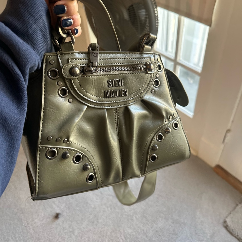 Steve Madden Metallic Olive Mini Bag